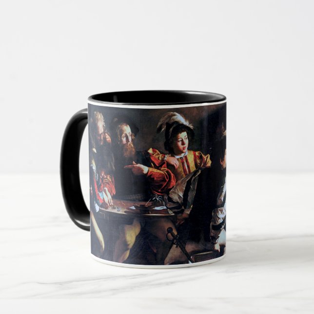 Taza La llamada de San Mateo, Caravaggio (Anverso izquierdo)