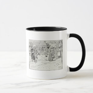 Taza La llegada de las mujeres jovenes en Jamestown