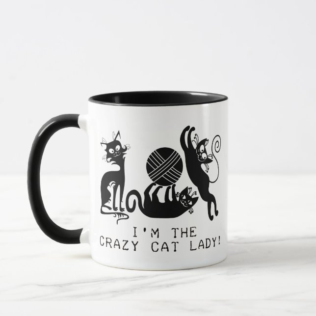 Taza La loca dama del gato (Izquierda)