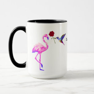 Taza La luz de la madre canadiense, el flamenco y el co