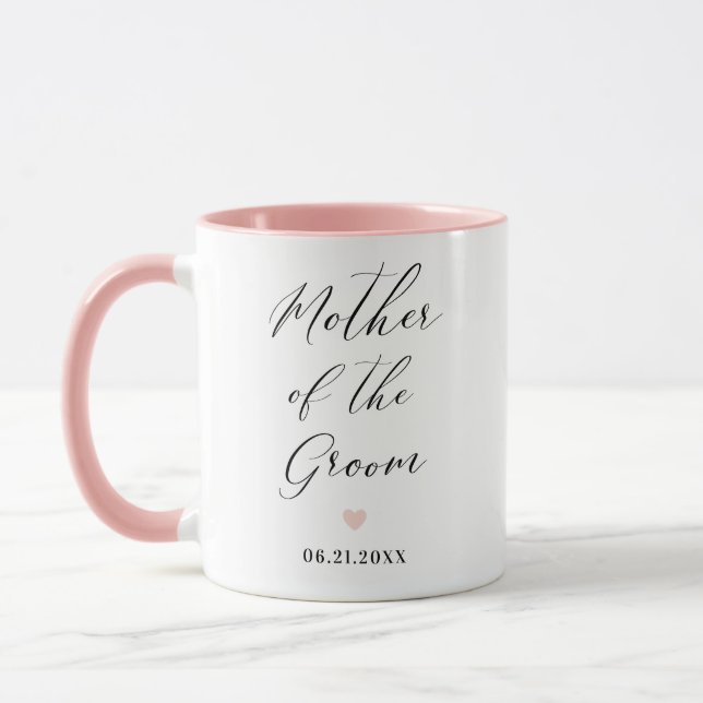 Taza La madre del Boda de escritura de Groom (Izquierda)