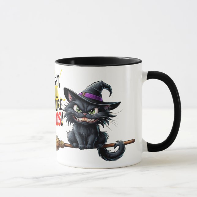 Taza ¡La mágica travesura de un gato loco! (Derecha)