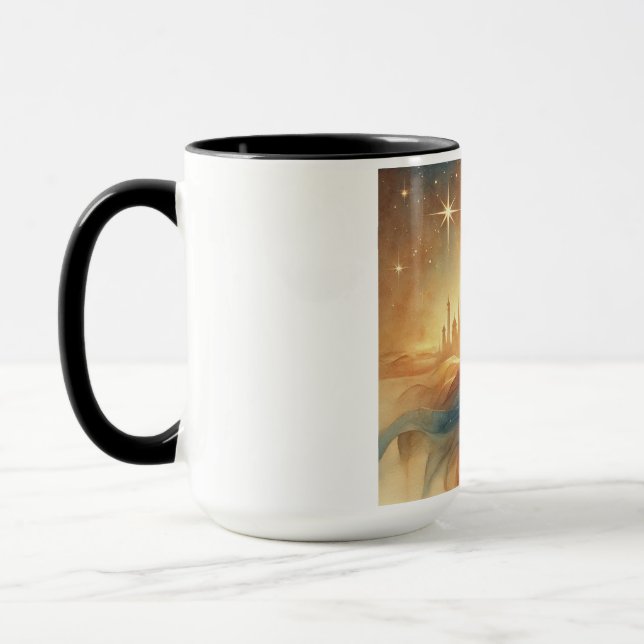 Taza "La majestuosa acuarela del rey de piel oscura" (Izquierda)