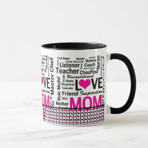 Taza La MAMÁ es AMOR, el día de madre, el cumpleaños de