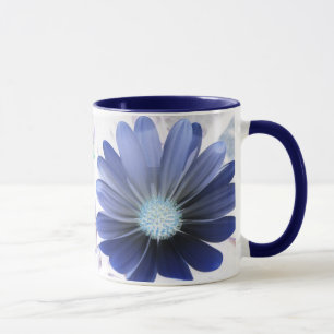 Taza La margarita africana que relata la bruma azul