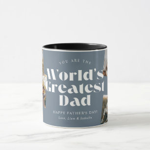 Taza La mayor Colaboración de Fotos para Papá del Mundo