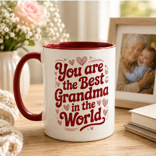 Taza La mejor abuela del mundo Foto Día de los Abuelo