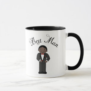 Taza La mejor boda (negra) del hombre