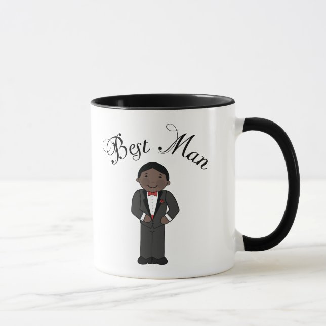 Taza La mejor boda (negra) del hombre (Derecha)