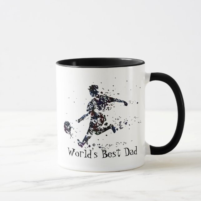 Taza La mejor cita de papá del mundo del jugador de fút (Derecha)