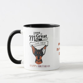 Taza La mejor diversión personalizada de DACHSHUND MOM