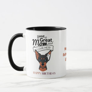 Taza La mejor diversión personalizada de DACHSHUND MOM 