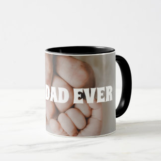 Taza La MEJOR foto NUNCA personalizada del PAPÁ