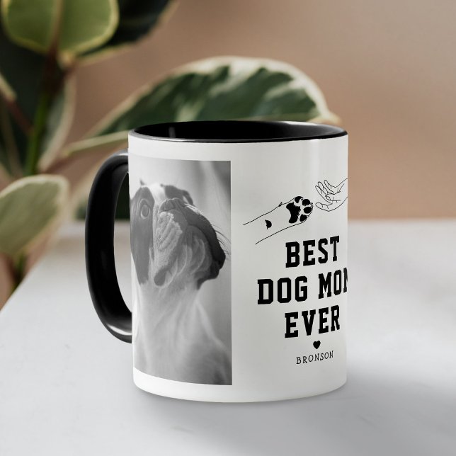 Taza La mejor foto personalizada de mamá de perro (Subido por el creador)