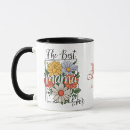 Taza La mejor impresión floral de mamá de todos los tie