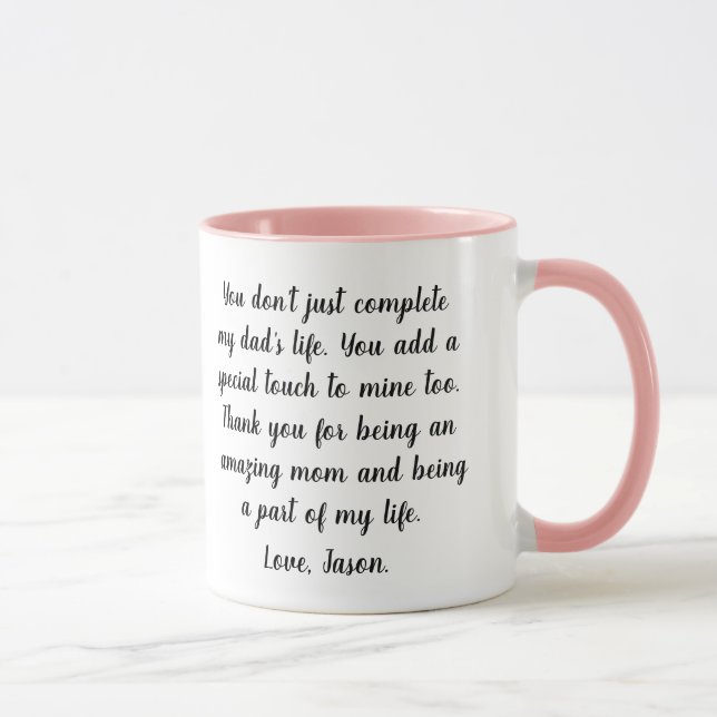Taza La mejor madre bonificada personalizada de la hist (Derecha)
