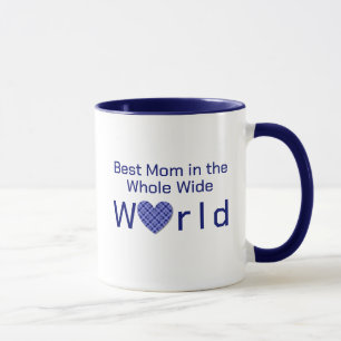 Taza La mejor madre del mundo del mundo con Blue Checke
