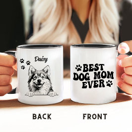 Taza La mejor madre del perro Pomsky Dog personalizada