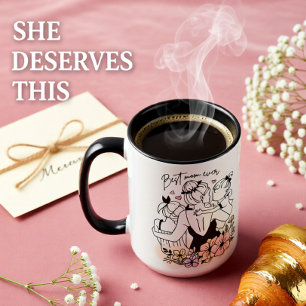 Taza La mejor madre, mamá, personalizados y flores