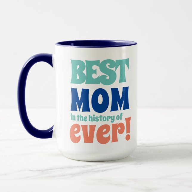 Taza La mejor madre moderna, los niños nombran regalo d (Izquierda)