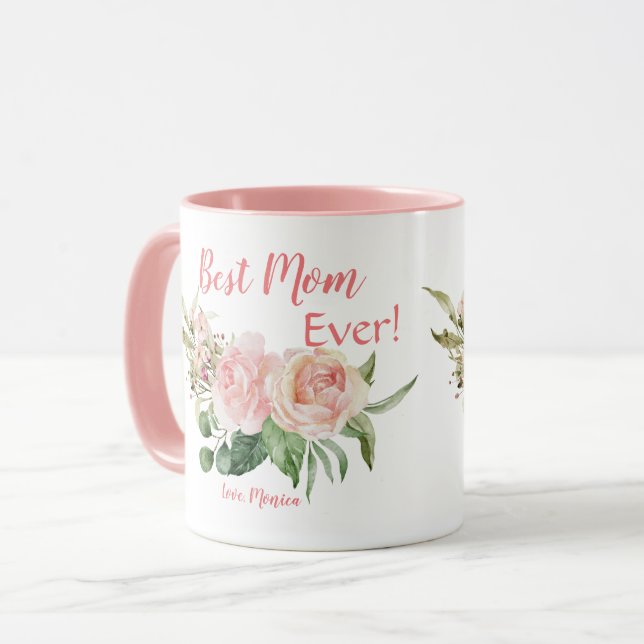 Taza La mejor madre, personalizado de Día de la Madre l (Anverso izquierdo)