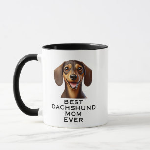 Taza La mejor mamá de Dachshund con foto personalizada