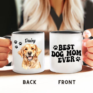 Taza La mejor mamá de perro que alguna vez recuperó el