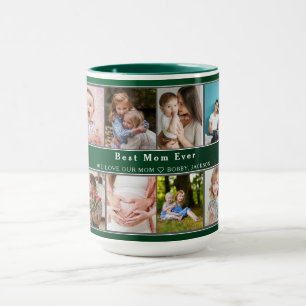 Taza La mejor mamá de todos los tiempos Collage de fo