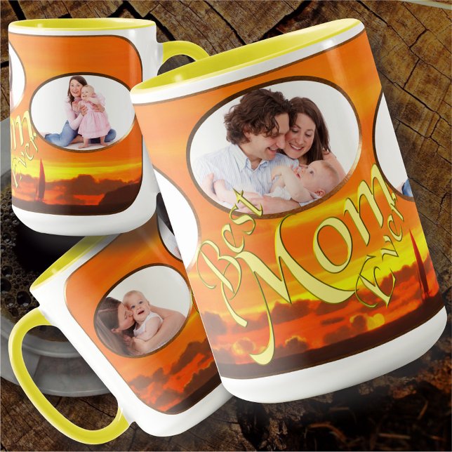 Taza La mejor mamá del atardecer en barco de vela 1300 (Subido por el creador)