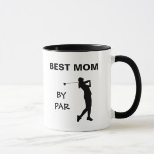 Taza La mejor mamá del día de la madre del golfer Pun