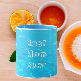 Taza La mejor mamá del mundo Escuela de peces azul acuá