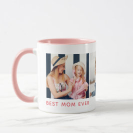 Taza 'La mejor mamá del mundo' personalizado con 3 foto