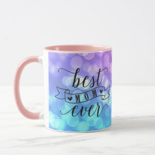 Taza La mejor mamá jamás / luces de colores especuladas