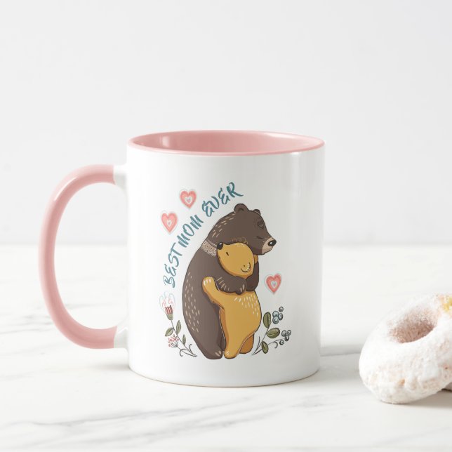 Taza La mejor mamá jamás Mug, regalo de la madre para l (Con donut)