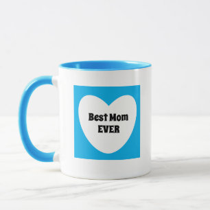 Taza La mejor mamá siempre linda azul cielo