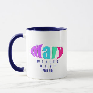 Taza La mejor mamá y amiga de la colorida María