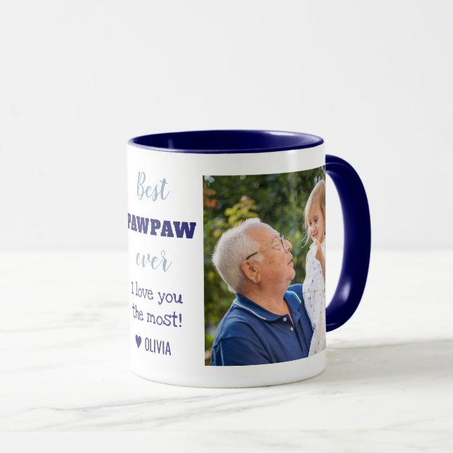 Taza La mejor PAWPAW siempre te ama más 2 fotos   (Anverso derecho)