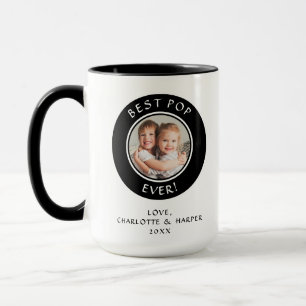 Taza La Mejor Plantilla Divertida Moderna para Papá Fot