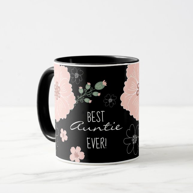 Taza La mejor tía de los panes florales (Anverso izquierdo)