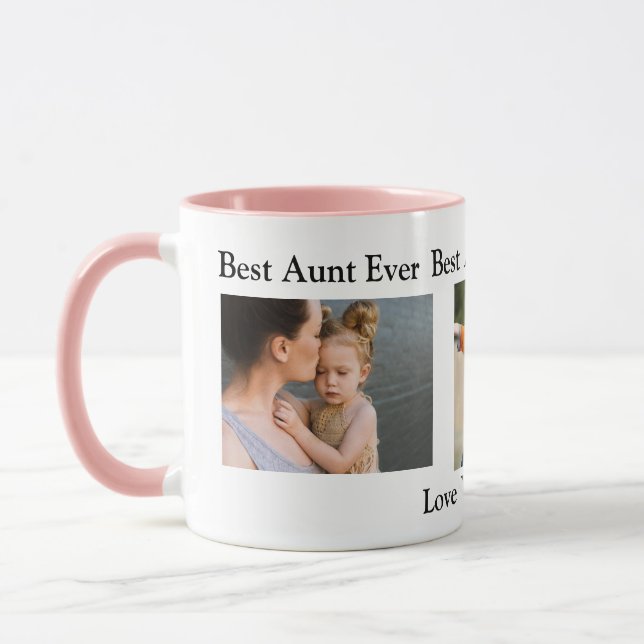 Taza La mejor tía de todos | Foto personalizada (Izquierda)