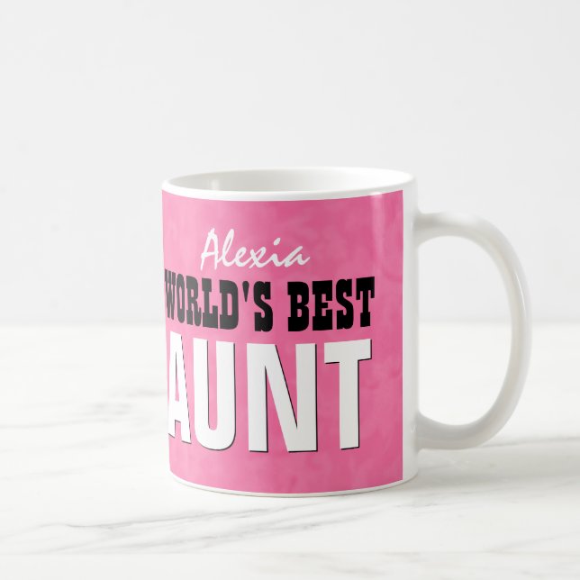 Taza La mejor TÍA Grunge rosado V23 del mundo (Derecha)