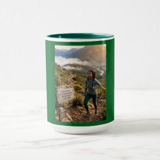 Taza La mejora personal es un viaje, no un destino