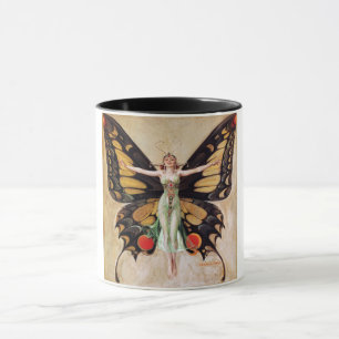 Taza La metamorfosis de la chica flapper a mariposa 192