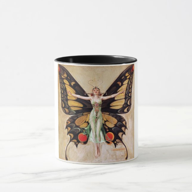 Taza La metamorfosis del Chica Flapper a la mariposa 19 (Centro)