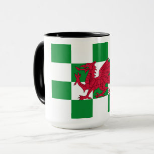 Taza La mística bandera del Dragón Celta Rojo de Gales
