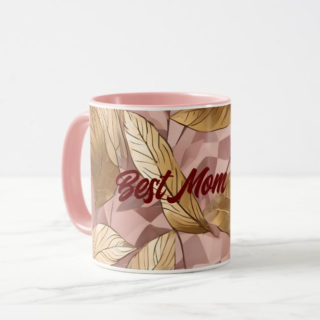 Taza La moderna colección de Rubor Pink Gold Boho Lees (Anverso izquierdo)
