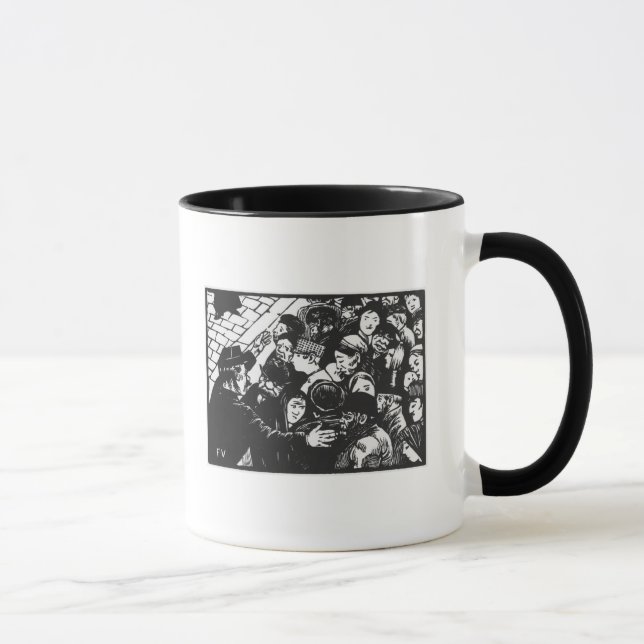 Taza La muchedumbre de París, 1892 (Derecha)