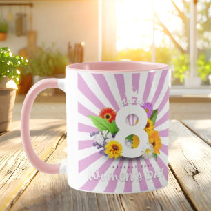 Taza La Mug del Día de la Mujer Rosa del 8 de Marzo