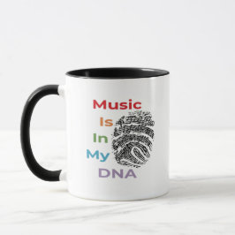 Taza La música colorida está en mis notas musicales de 