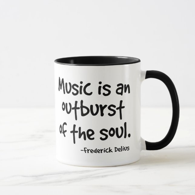 Taza La música es un arrebato del regalo del alma (Derecha)